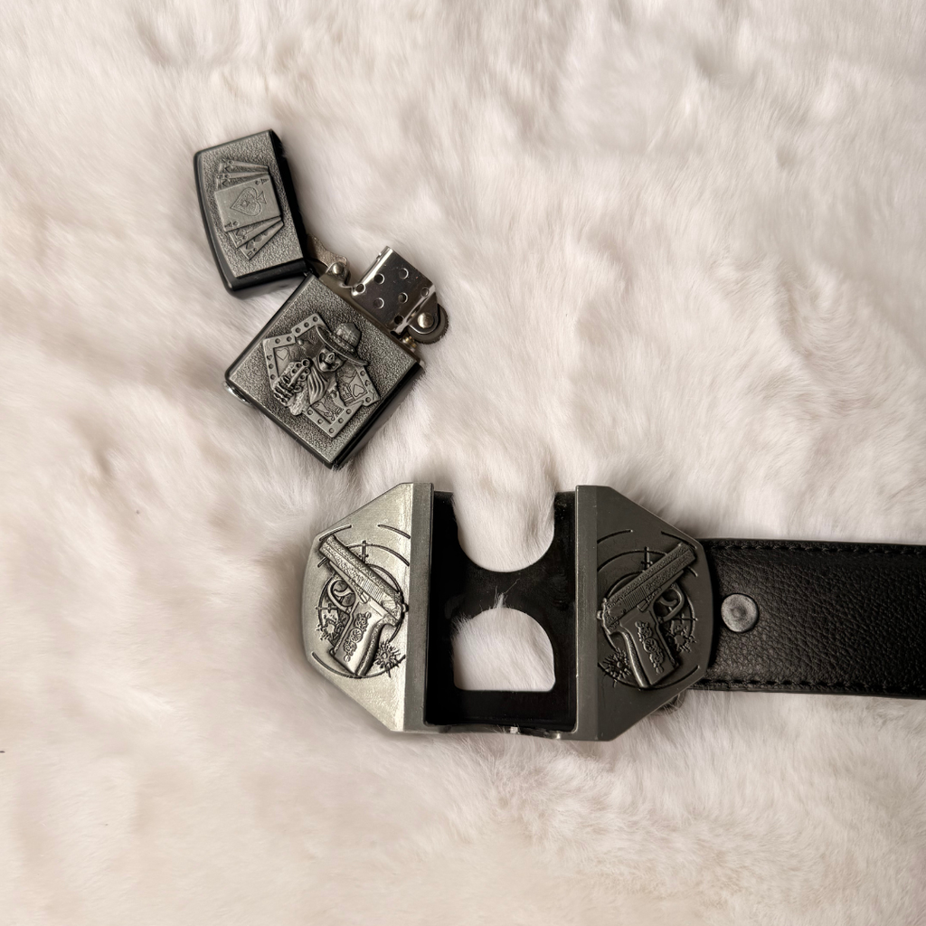 Silver Renegade Lighter Belt