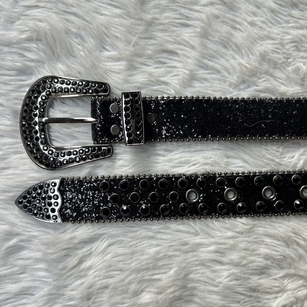 Obsidian Rhinestone Belt