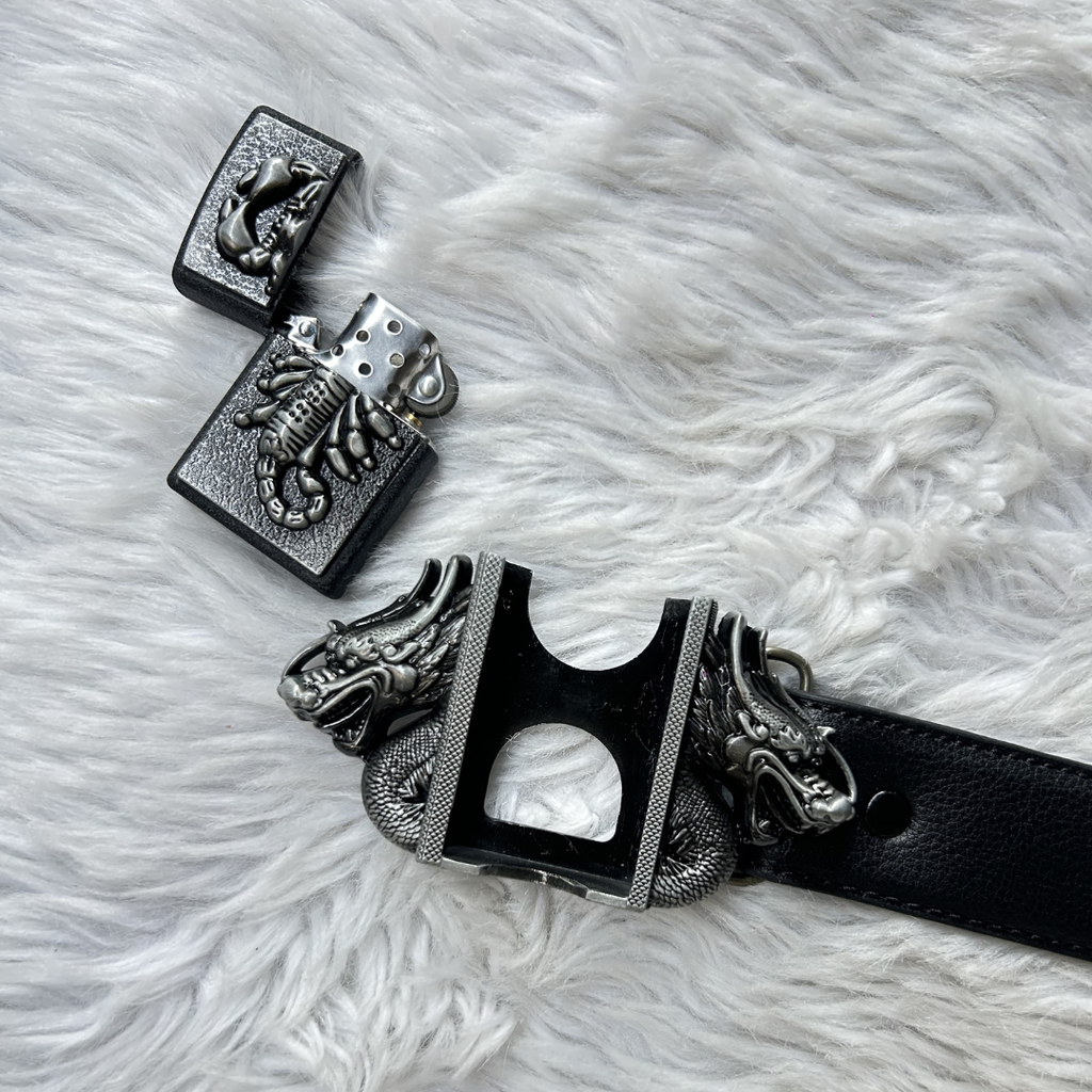 Dragons & Scorpians Lighter Belt