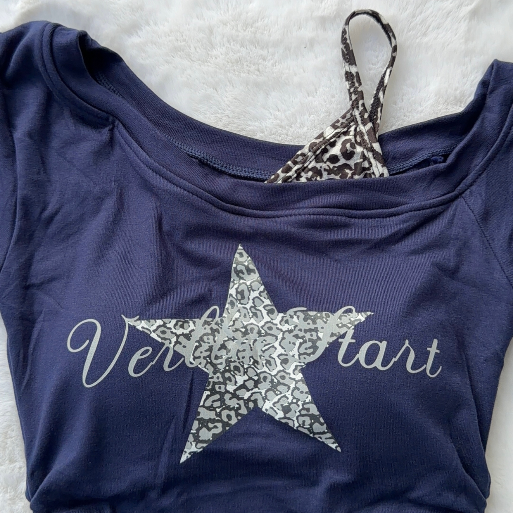 Starstruck Baby Tee - Deep Indigo