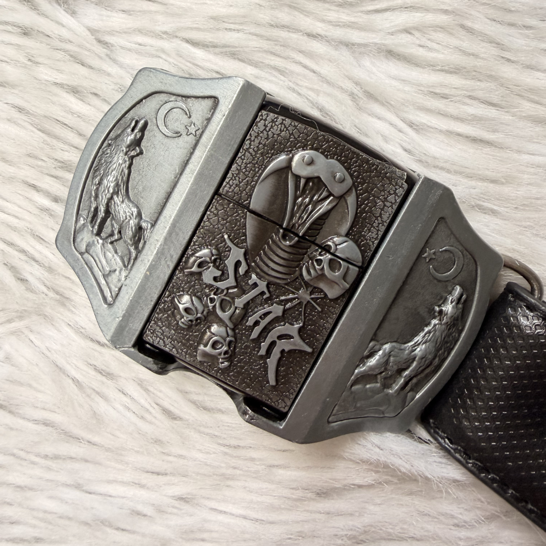 Skull Fang Lighter Belt