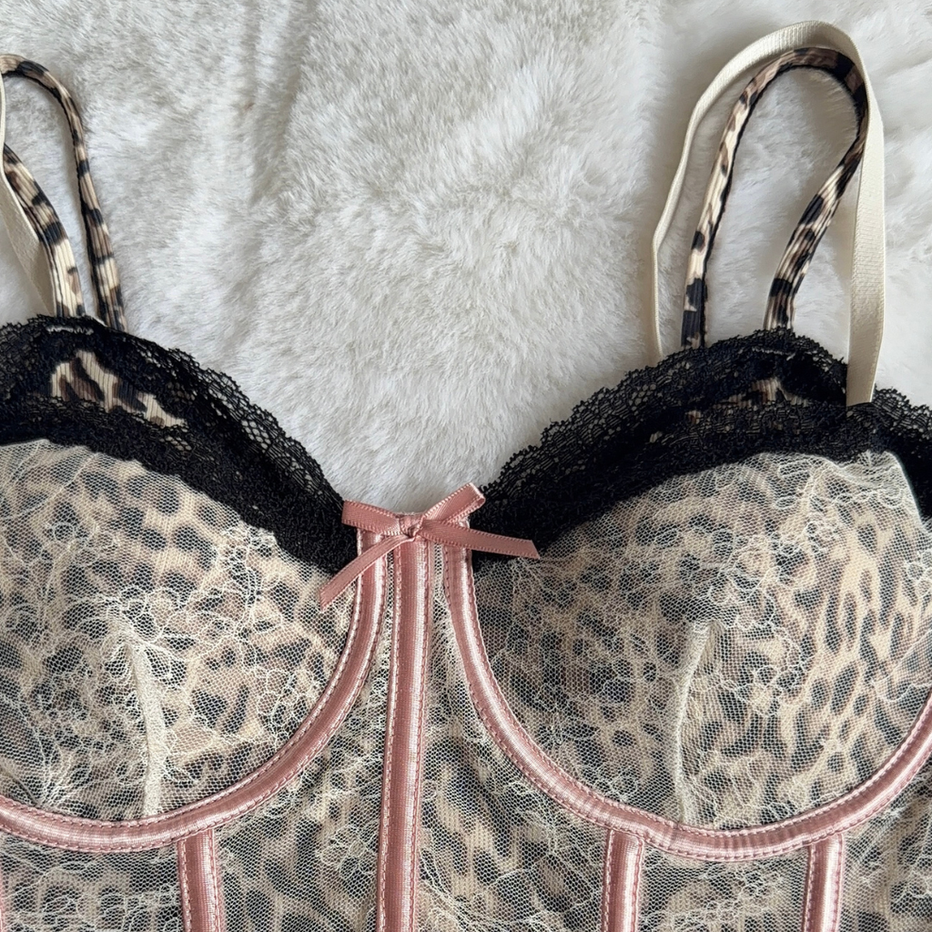 Leopard Lace Corset