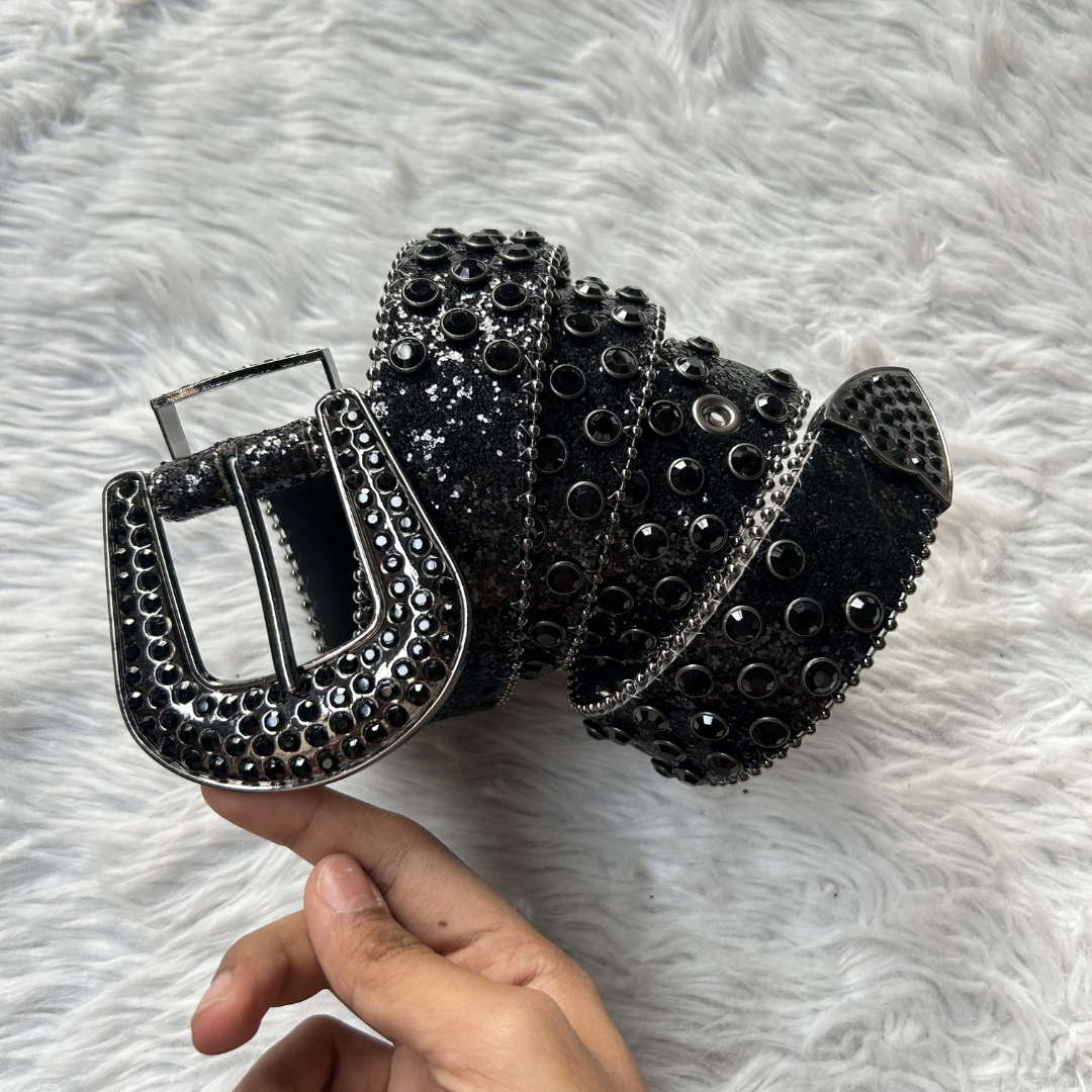 Obsidian Rhinestone Belt