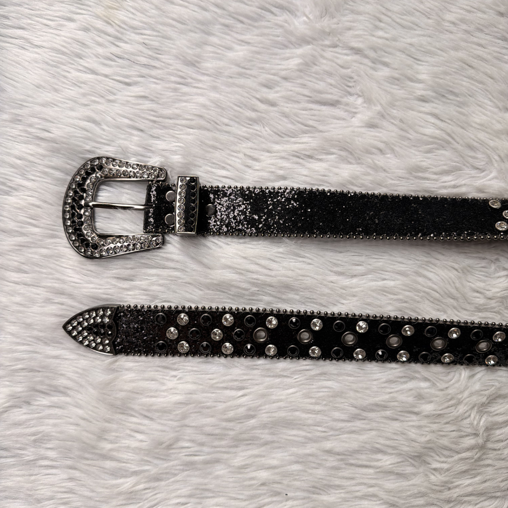 Noir Rhinestone Belt