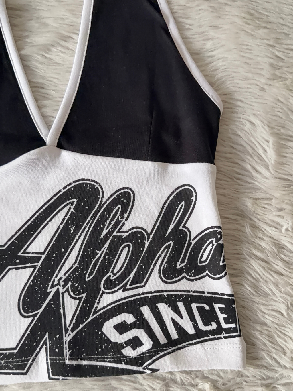 White Alpha Halter