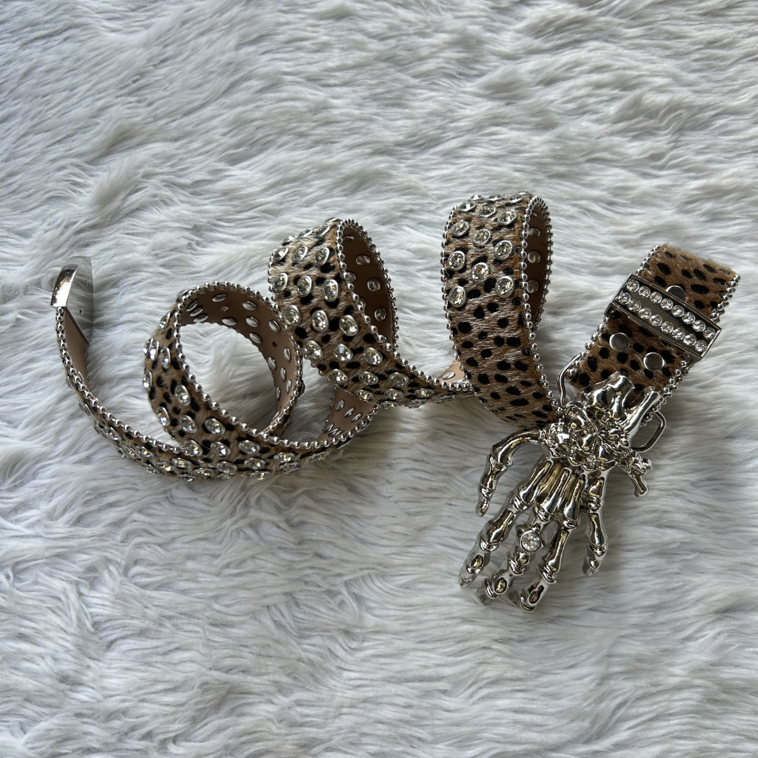 Cheetah print Skeleton Belt