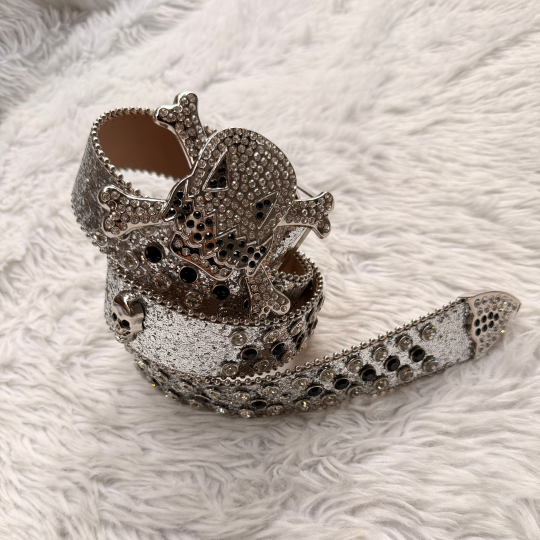 Silver Skull Rhinestone