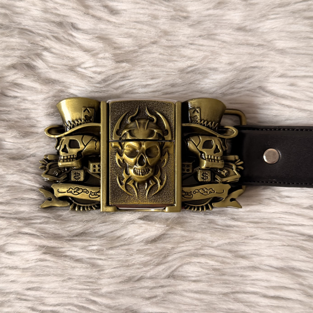 Pirate's Skull Lighter Belt