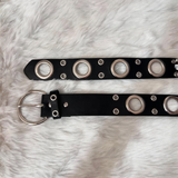 Black Double Hole Belt