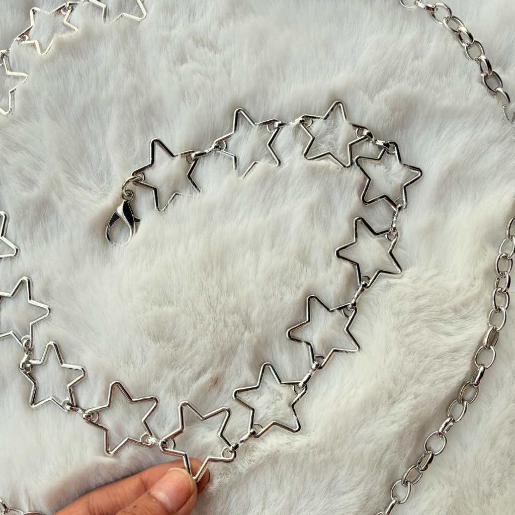 Silver Stars Waist Chain