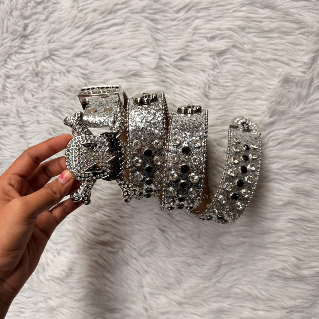 Silver Skull Rhinestone