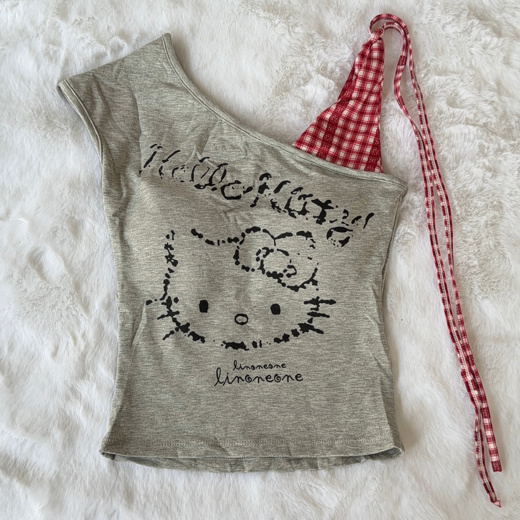 Hello Kitty Top - Grey(Padded)