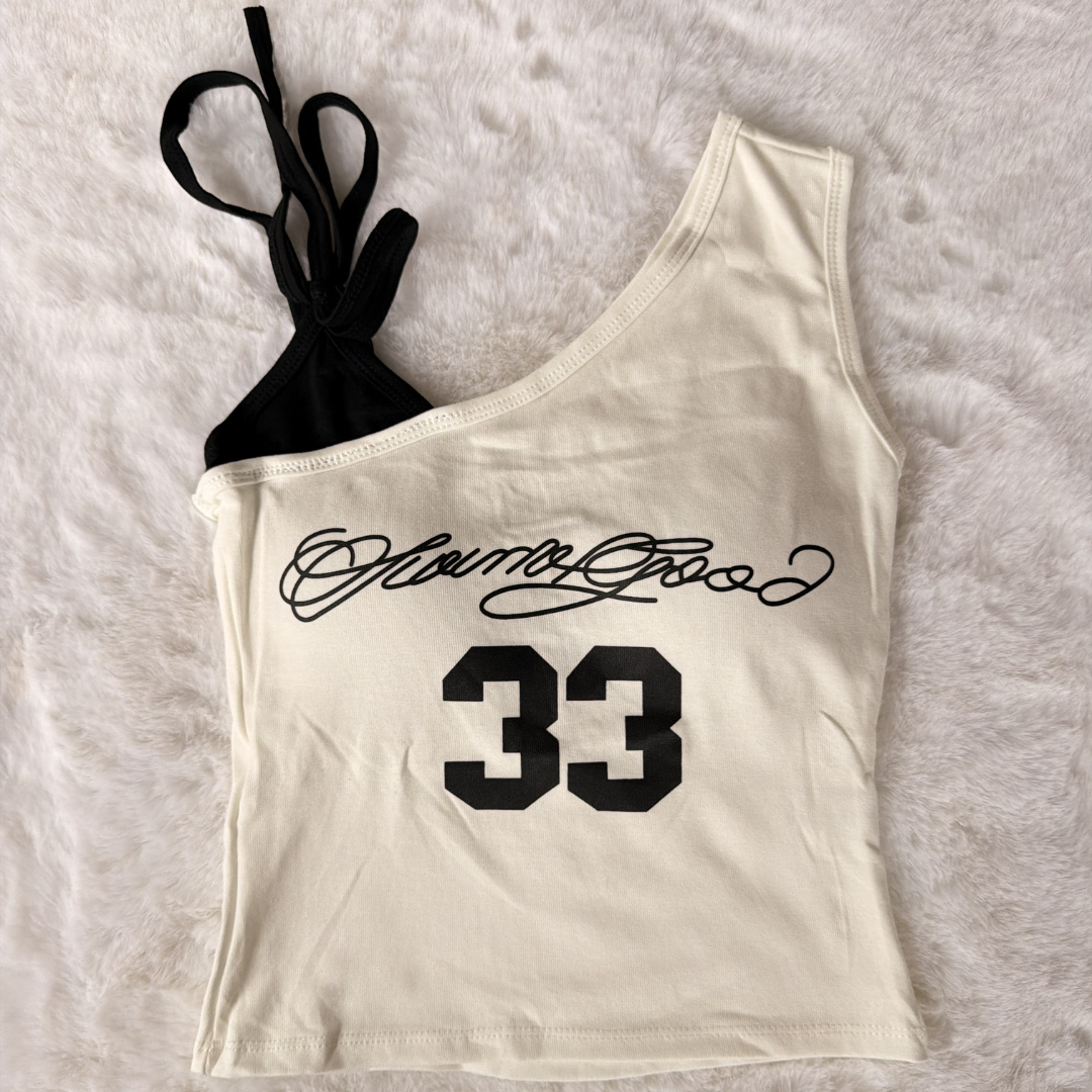 Glam 33 One-Shoulder Top(Padded)