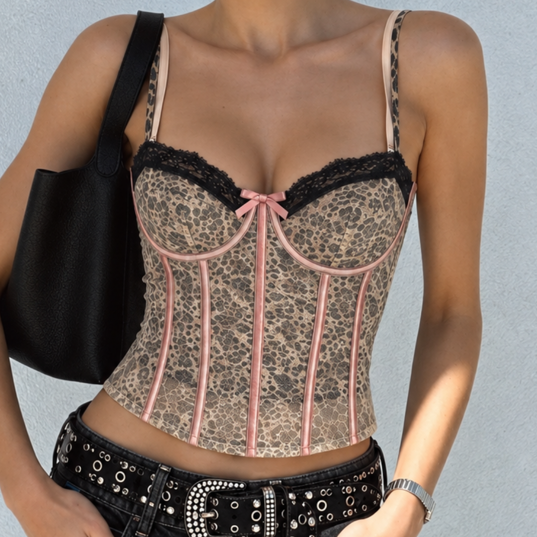 Leopard Lace Corset