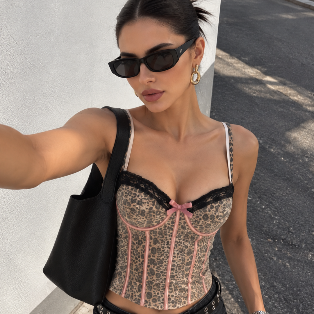 Leopard Lace Corset