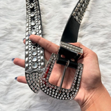 Black Rhinestone Belt