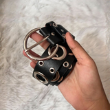 Black Double Hole Belt