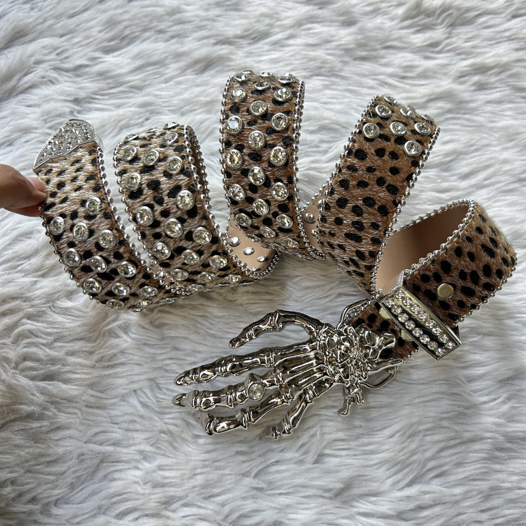 Cheetah print Skeleton Belt
