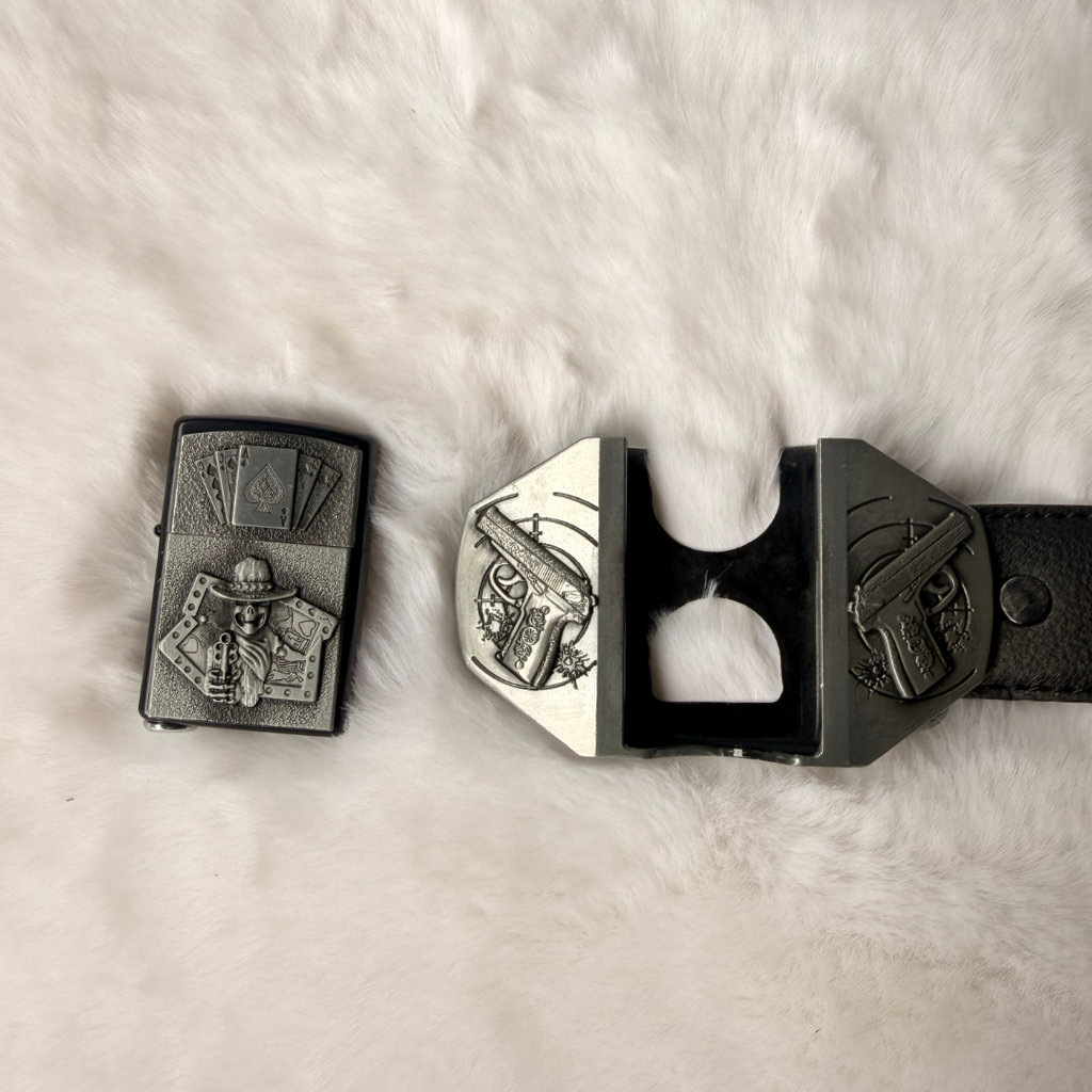 Silver Renegade Lighter Belt