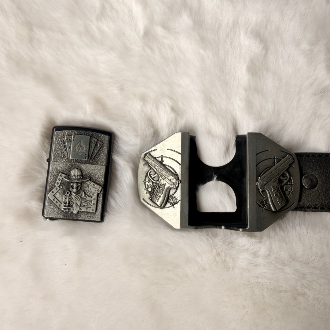 Silver Renegade Lighter Belt