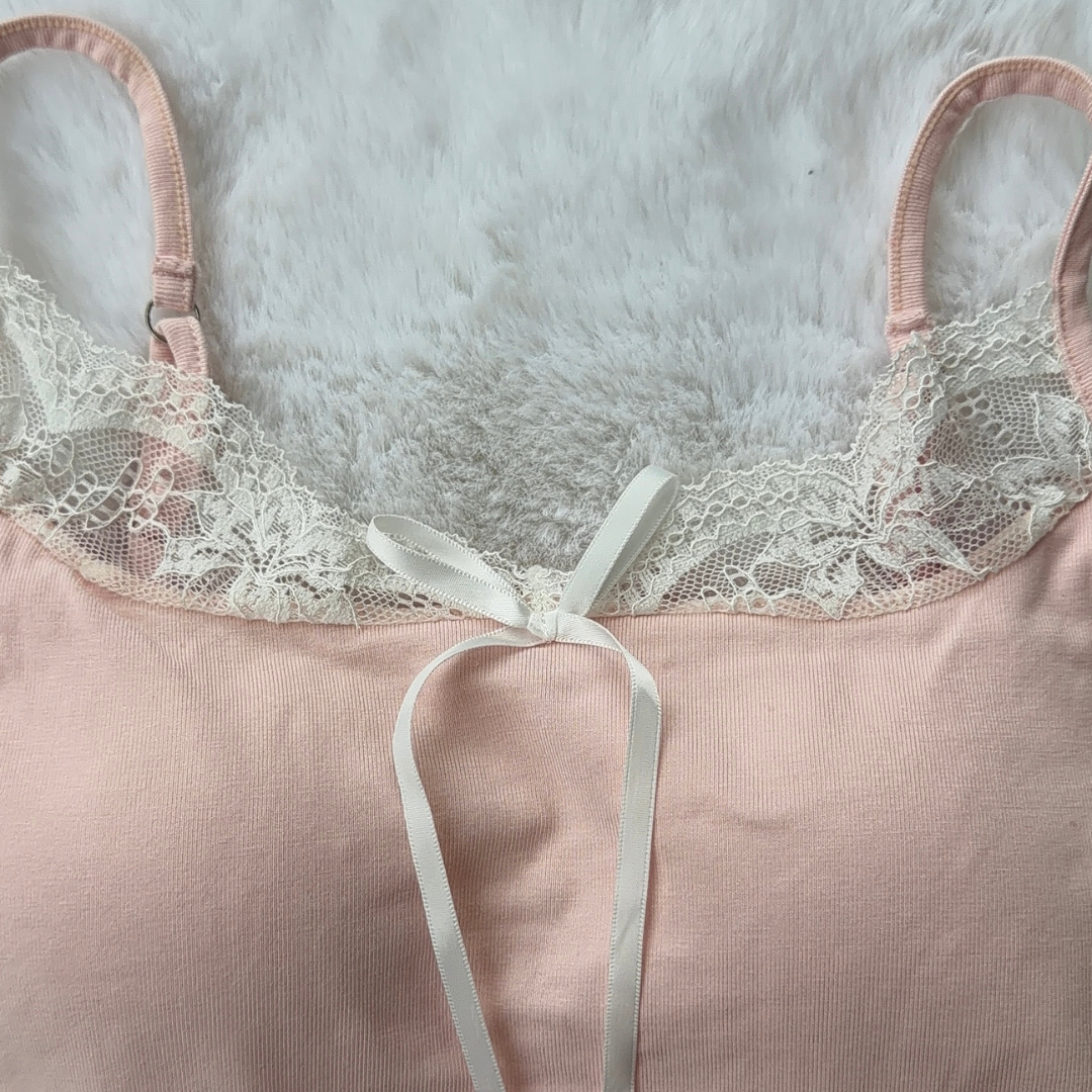 Blush Pink Lace-Trim Cami