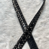 Black Chunky Stone Belt