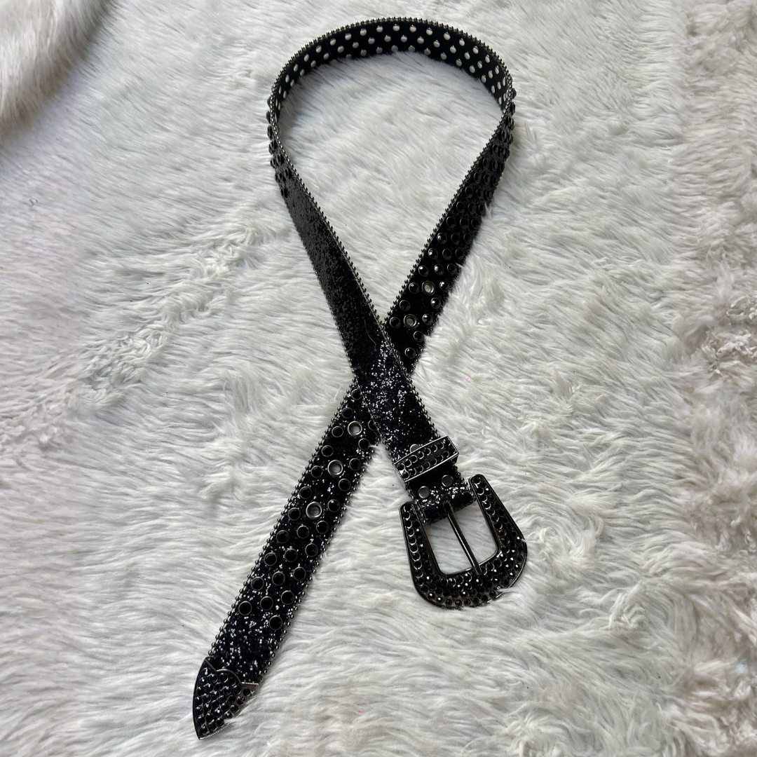 Obsidian Rhinestone Belt
