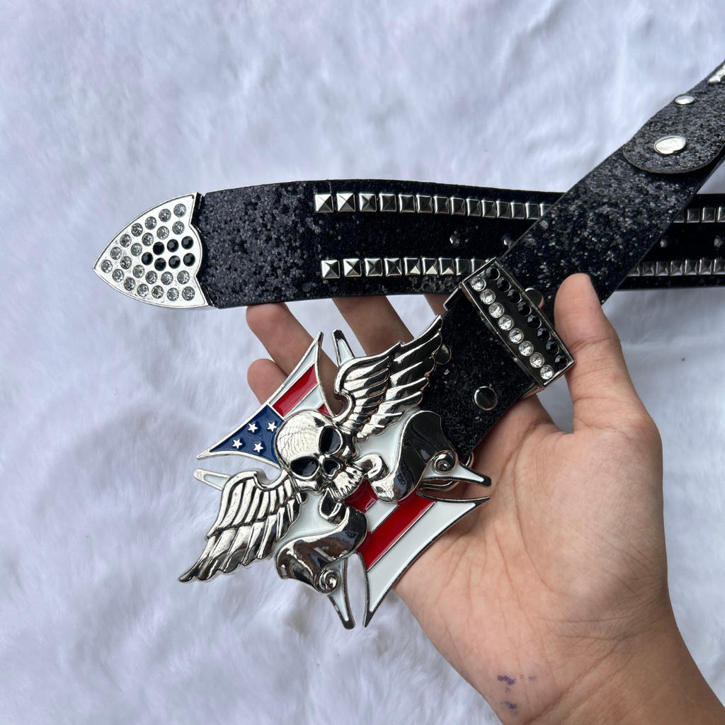 Winged Reaper LED Studded Belt