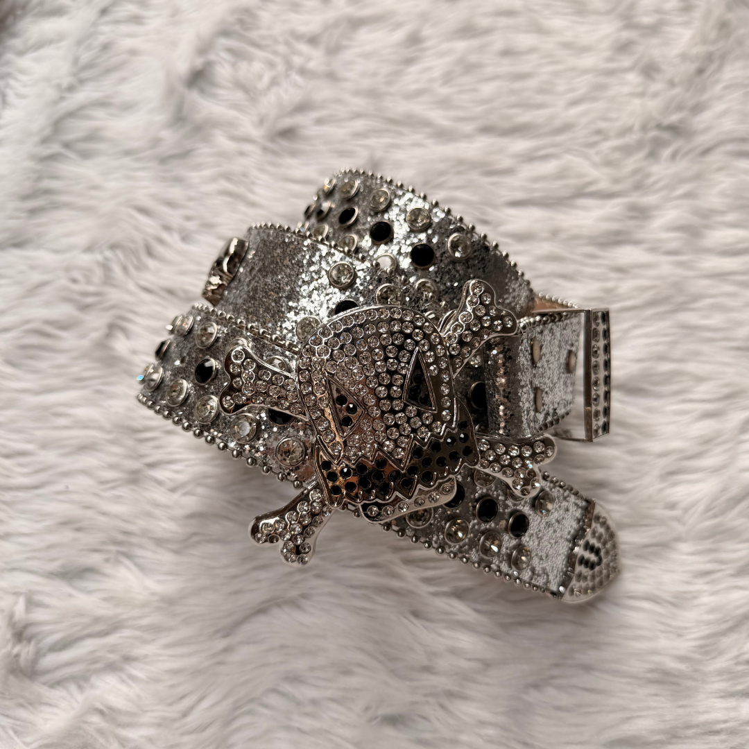 Silver Skull Rhinestone