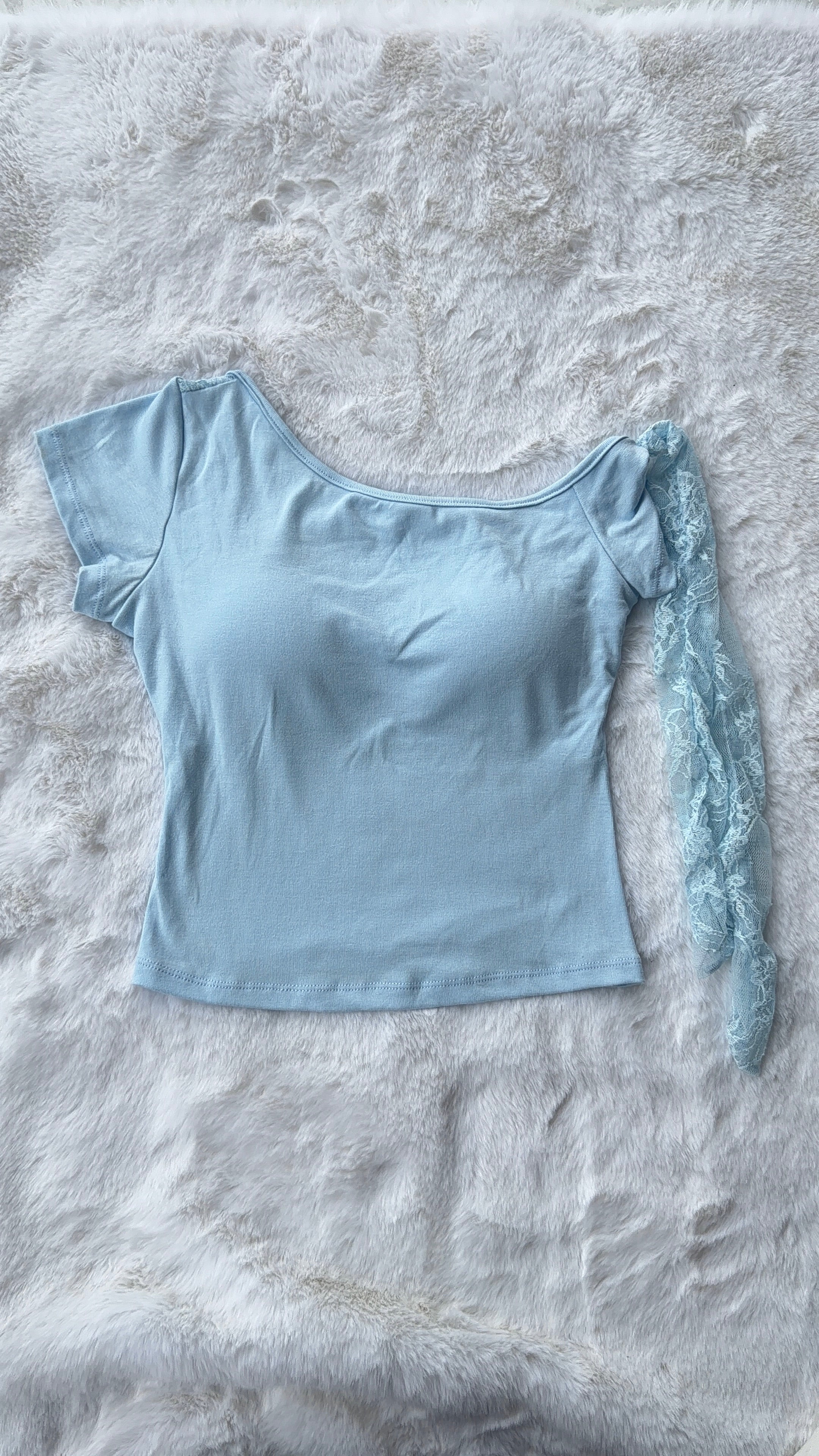 Baby Blue Ribbon Top