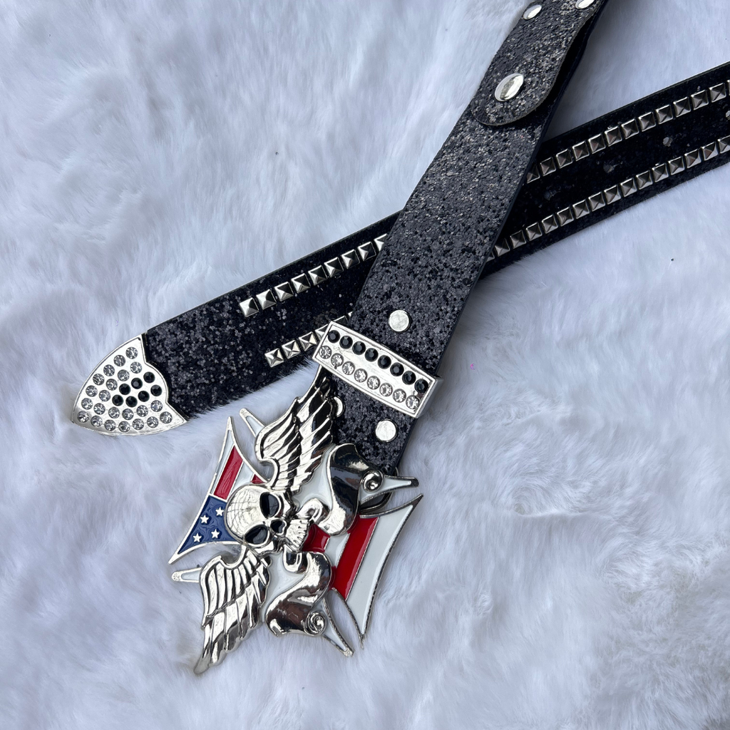 Winged Reaper LED Studded Belt