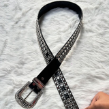 Black Rhinestone Belt