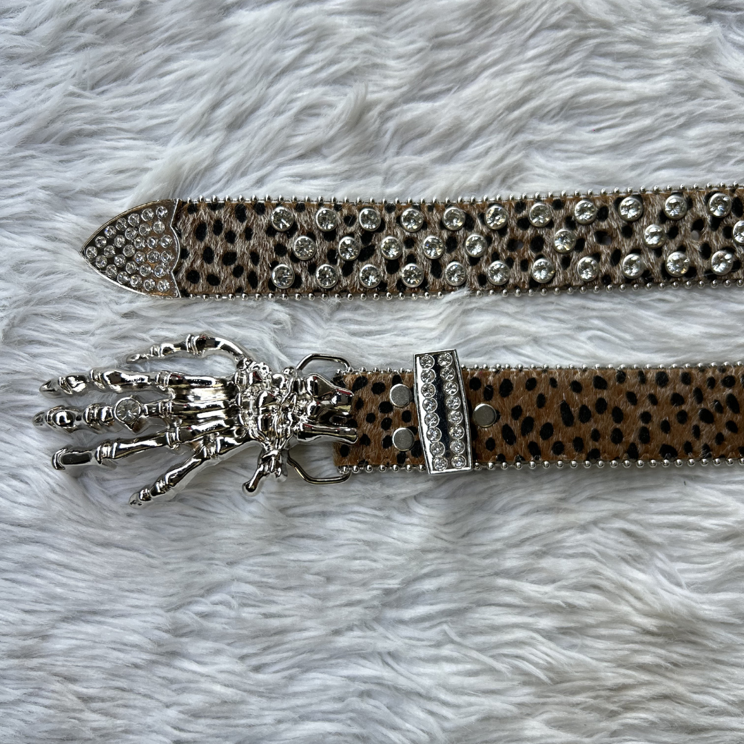 Cheetah print Skeleton Belt