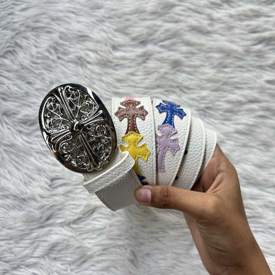Celestial Chrome Belt - Ivory