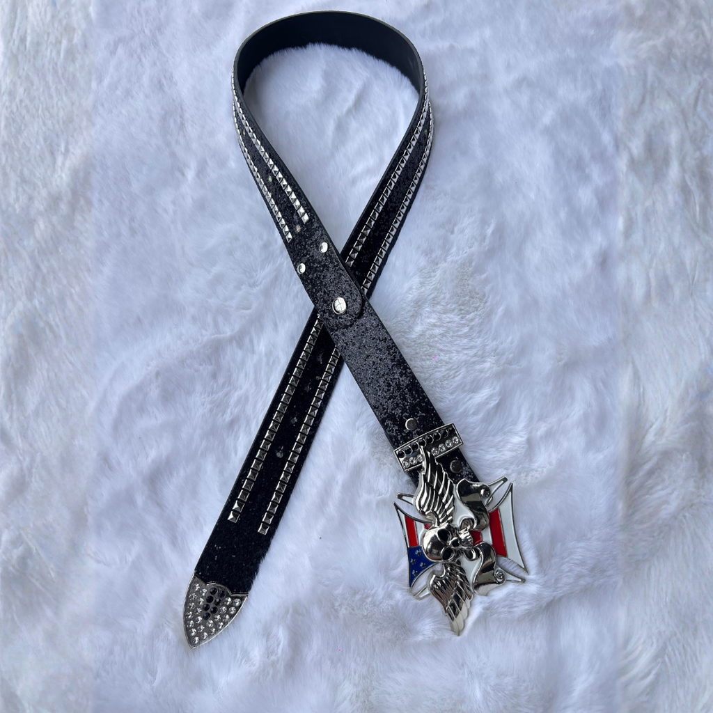 Winged Reaper LED Studded Belt