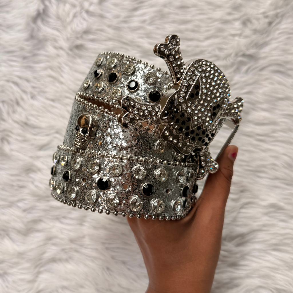 Silver Skull Rhinestone