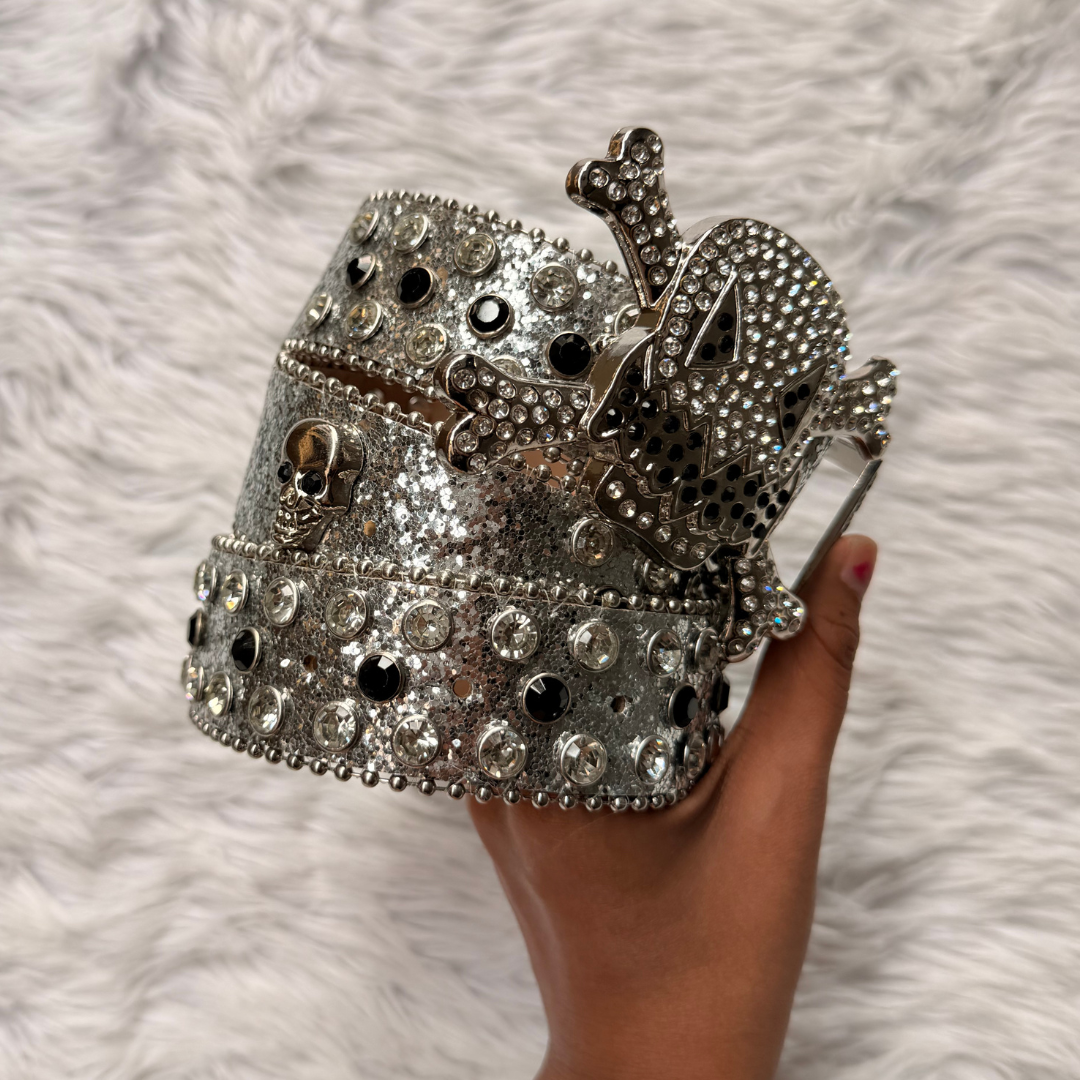 Silver Skull Rhinestone