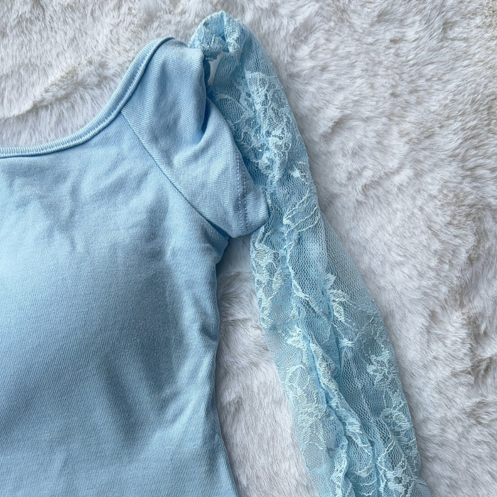 Baby Blue Ribbon Top