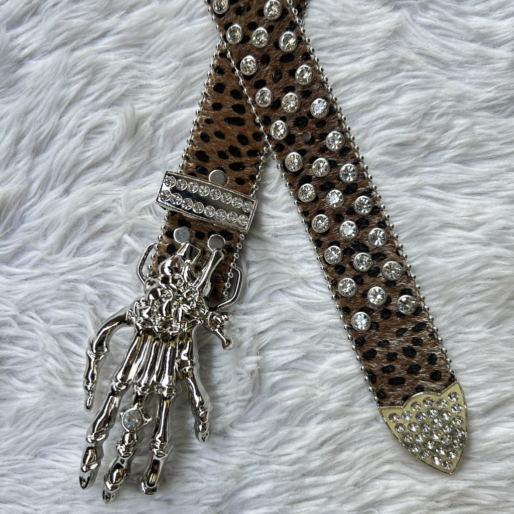 Cheetah print Skeleton Belt