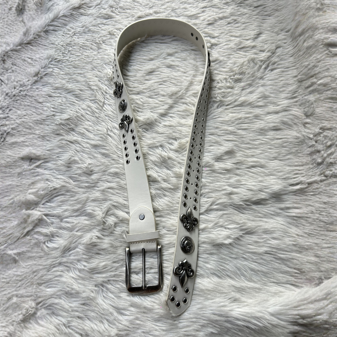 Chrome Syndicate Belt - Ivory