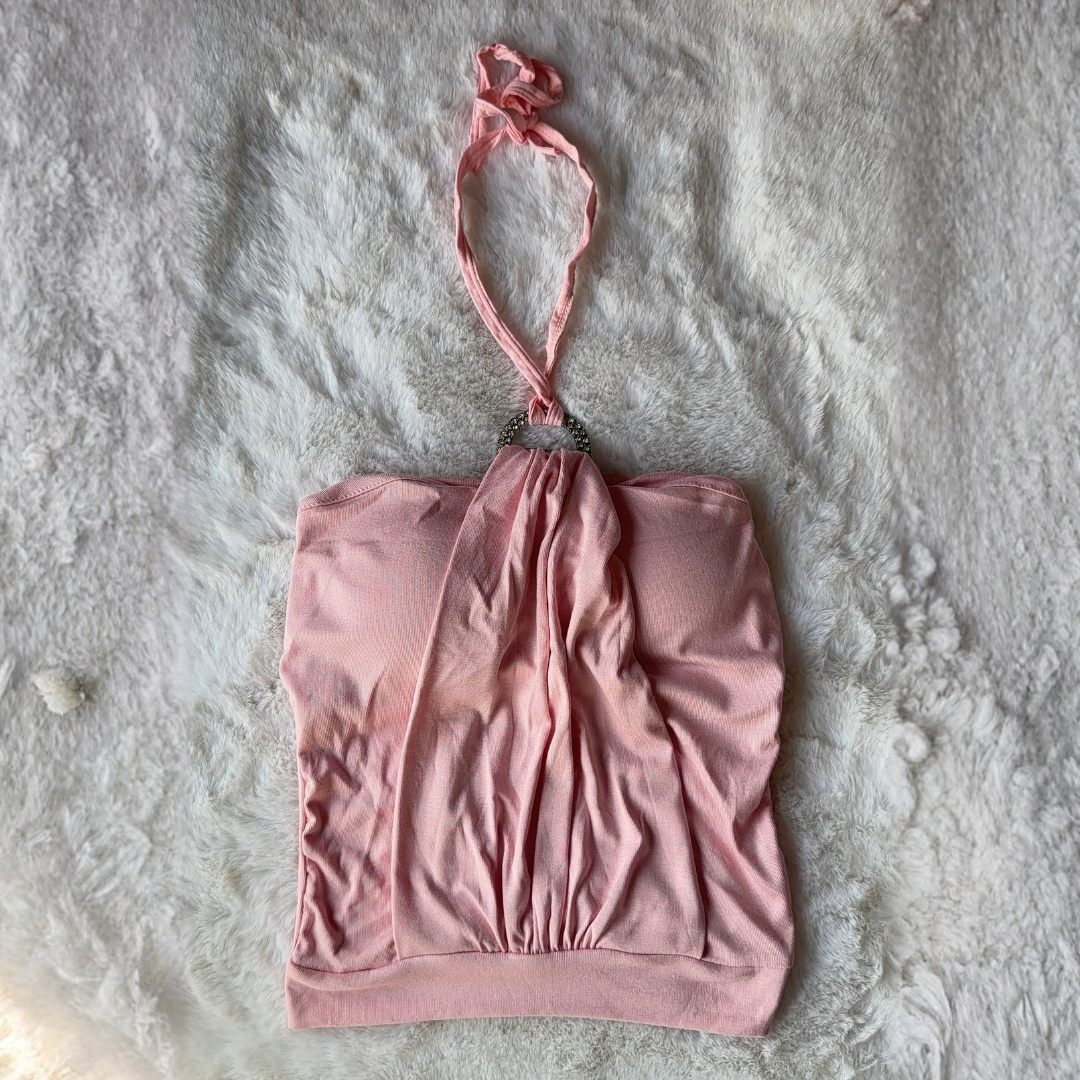 Rosé Glow Halter Top