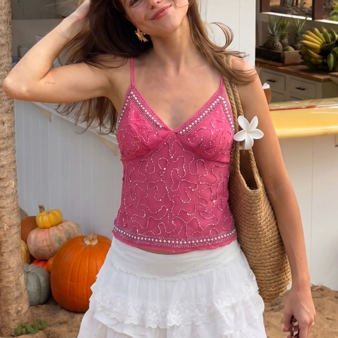 Gulabi Beaded Cami (V1)