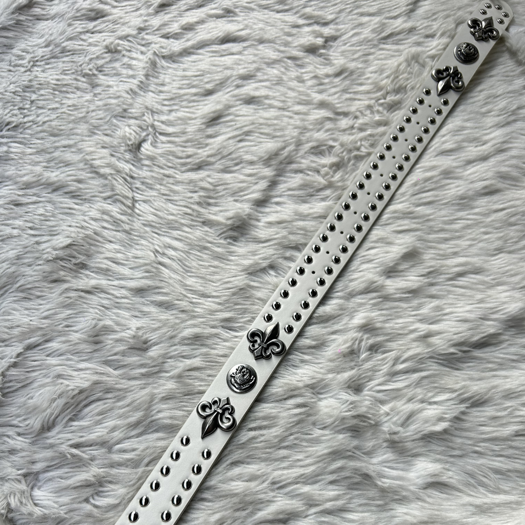 Chrome Syndicate Belt - Ivory