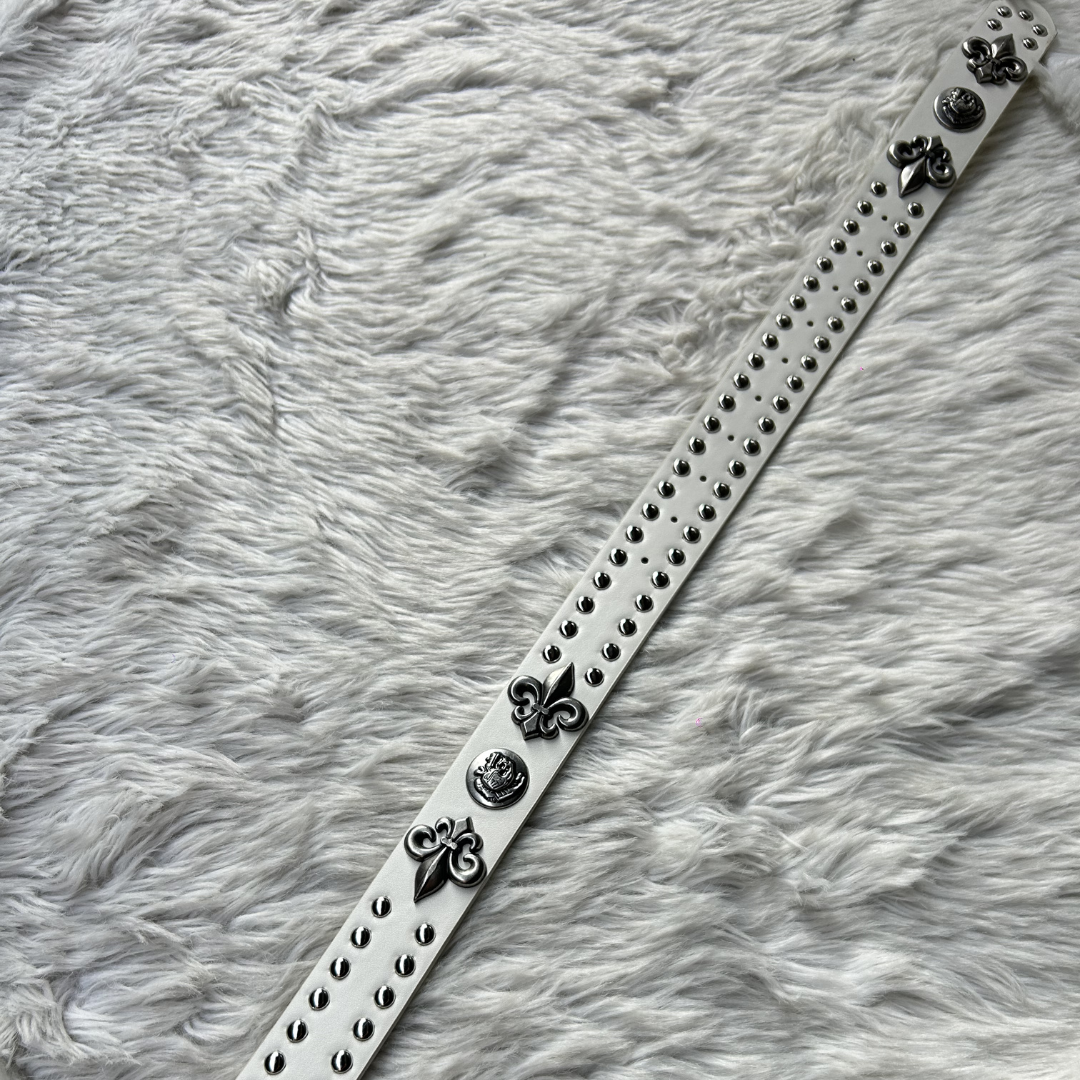 Chrome Syndicate Belt - Ivory