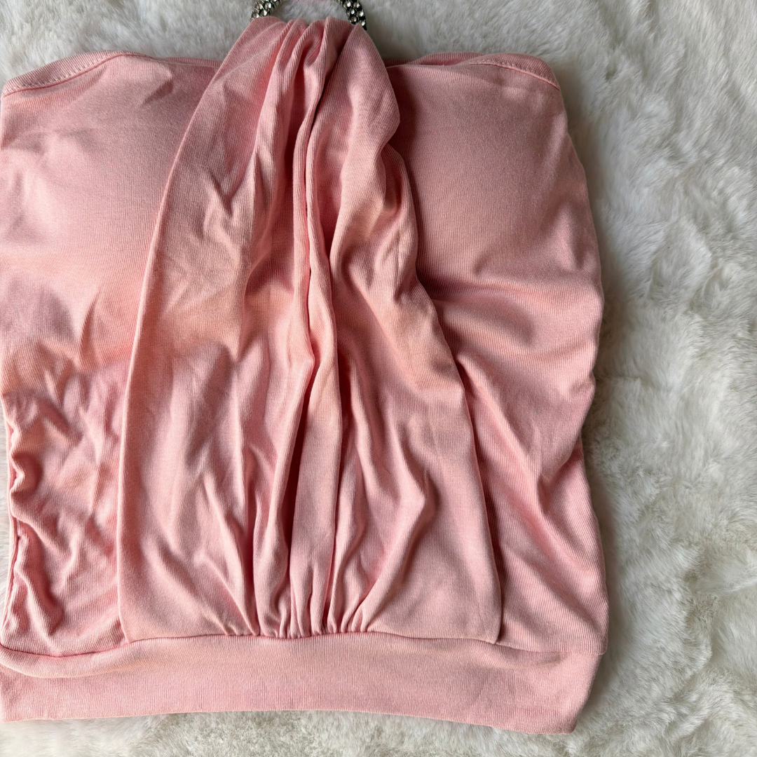 Rosé Glow Halter Top