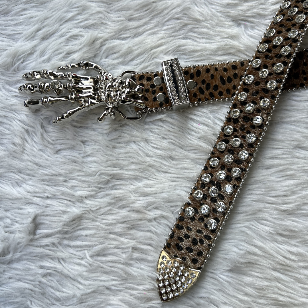 Cheetah print Skeleton Belt