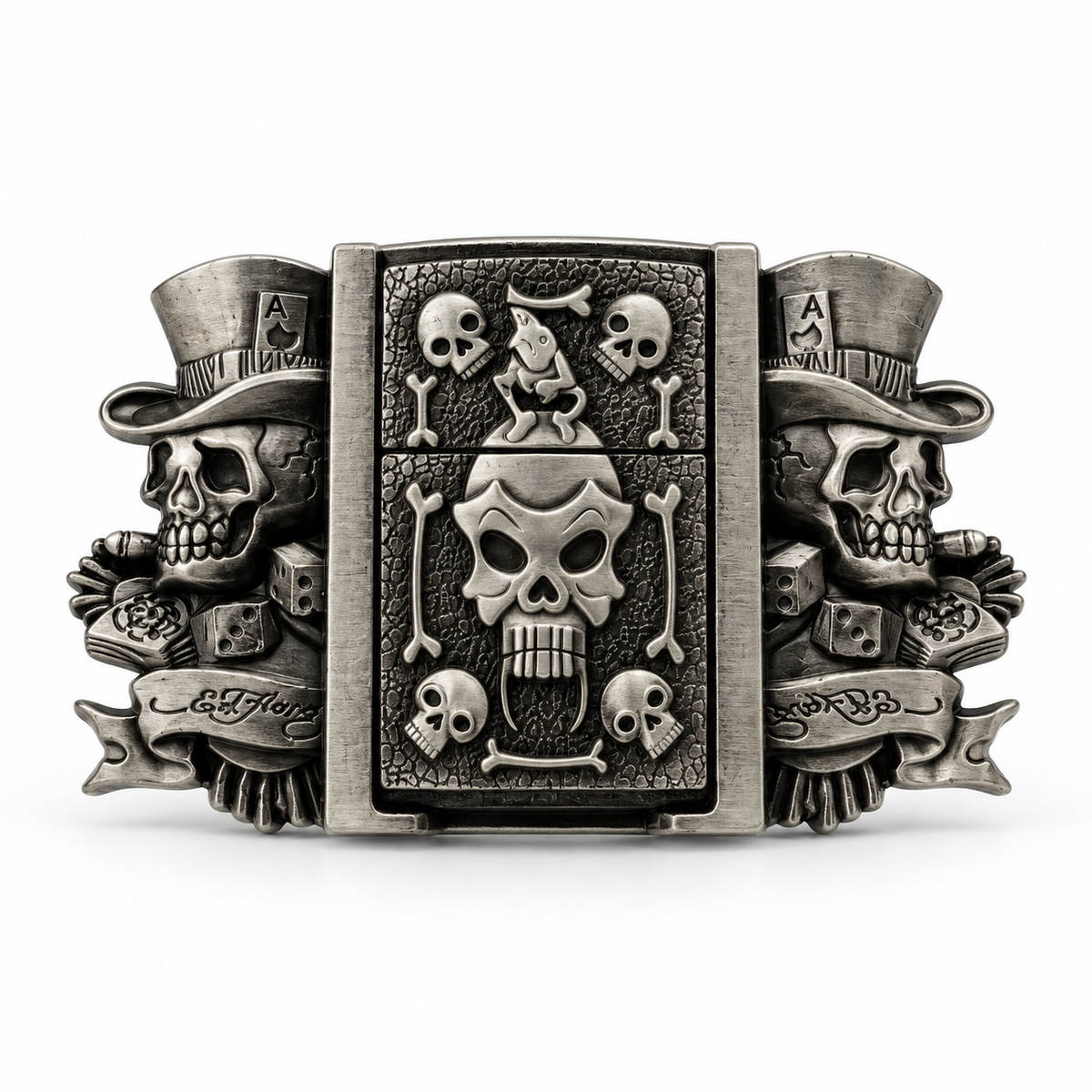 Cross Bones Lighter Belt