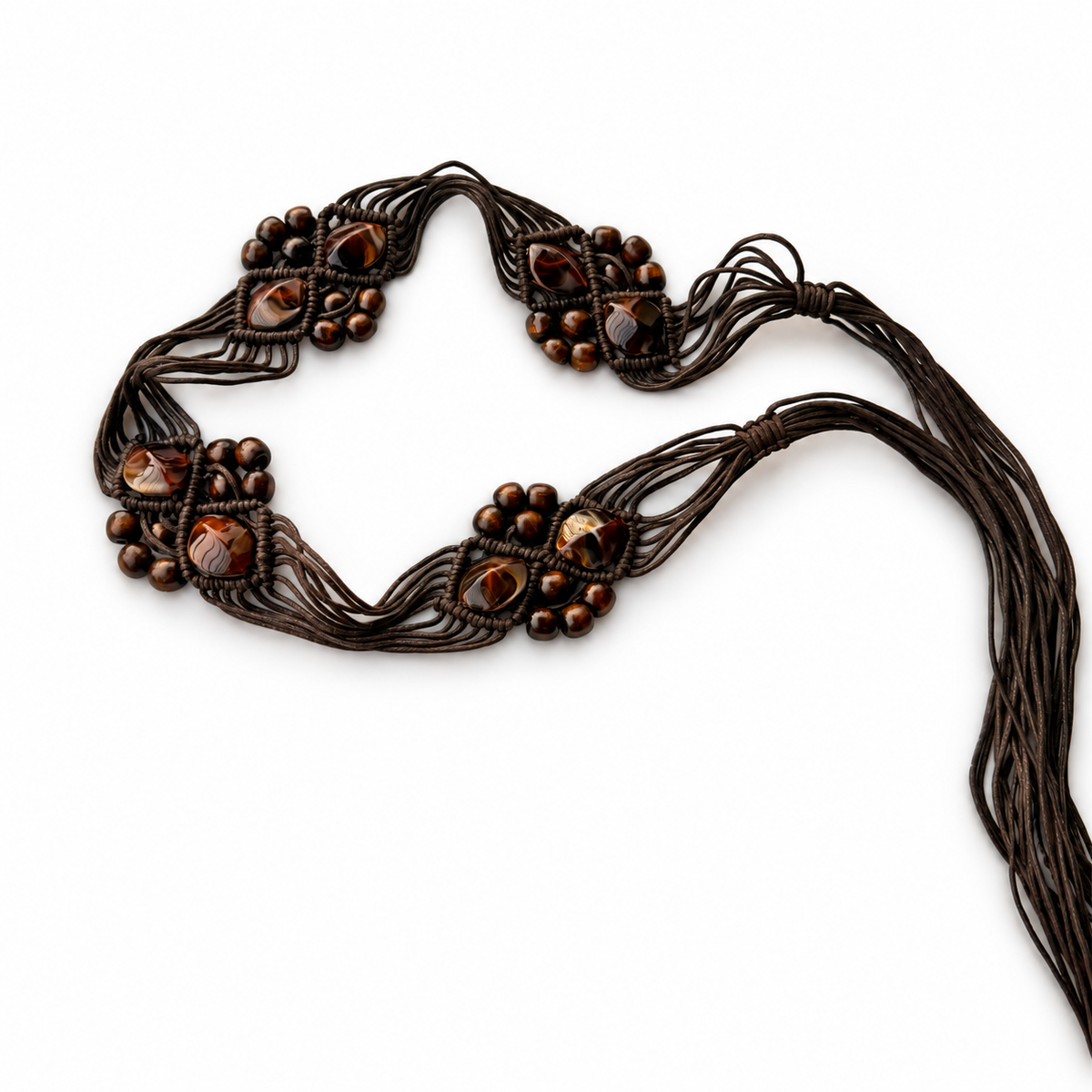 Bohemian Wooden Beaded Belt