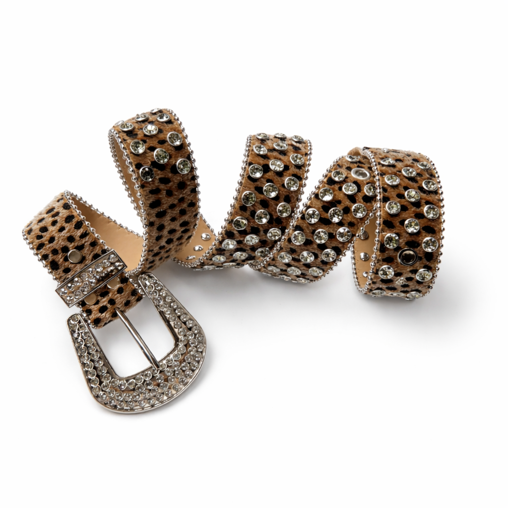 Luxe Leopard Stud Belt