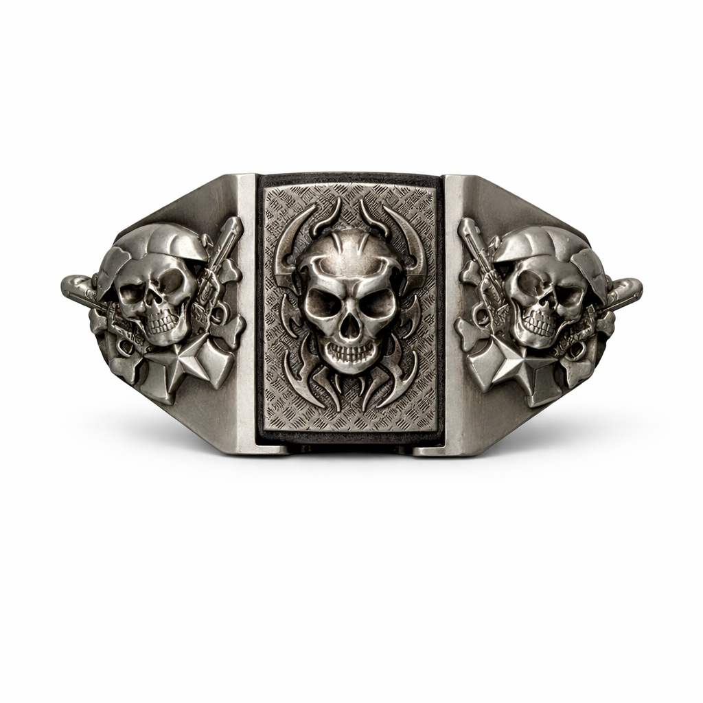 Hellfire Skull Lighter Belt
